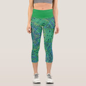 Leggings Capri Weaver Mandala Vert et Bleu (Recto)