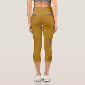Leggings Capri Web et citrouilles d'araignées d'Halloween (Verso)
