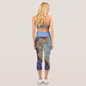 Leggings Capri Weer Mandala bleu et jaune (Verso)