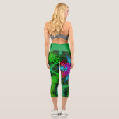 Leggings Capri Weer Mandala rose bleu et vert (Verso)