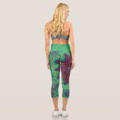 Leggings Capri Weer Mandala Vert Bleu et Rouge (Verso)
