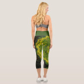 Leggings Capri Weer Mandala vert jaune et noir (Verso)