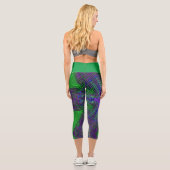 Leggings Capri Weer Mandala vert violet et bleu (Verso)