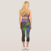 Leggings Capri Weer Mandala vert violet et bleu (Verso)