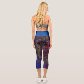Leggings Capri Weer Mandala violet jaune rouge et bleu (Verso)