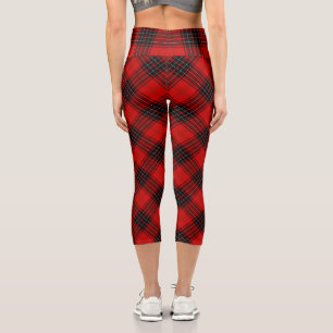 Leggings Capri Wemyss tartan rouge noir plaid