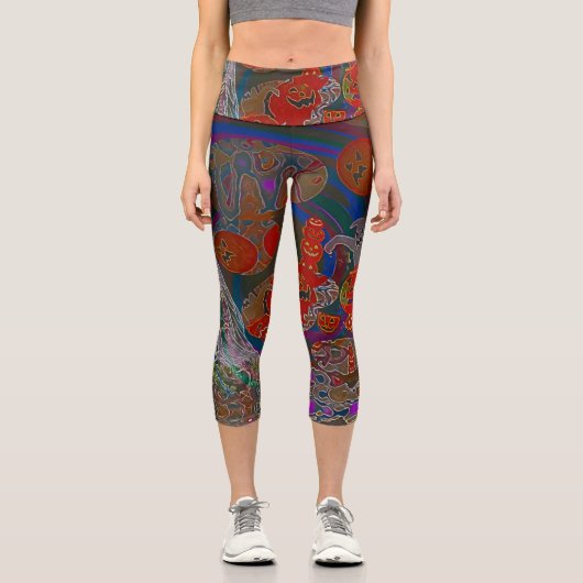 Leggings Capri Whimsical Halloween Dreams (Recto)