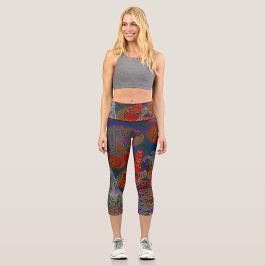Leggings Capri Whimsical Halloween Dreams (Recto)