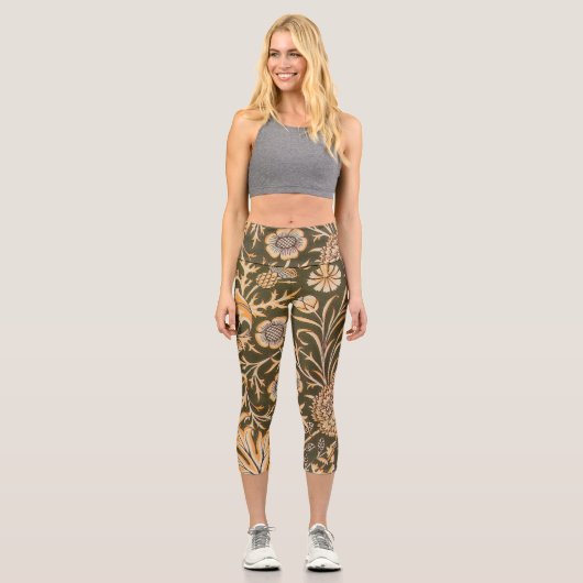 Leggings Capri William Morris Cherwell Motif de fond d'écran (Recto)