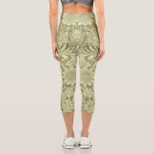 Leggings Capri William Morris Fleur verte tournesol (Verso)