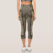 Leggings Capri William Morris Floral Lys willow art design (Verso)