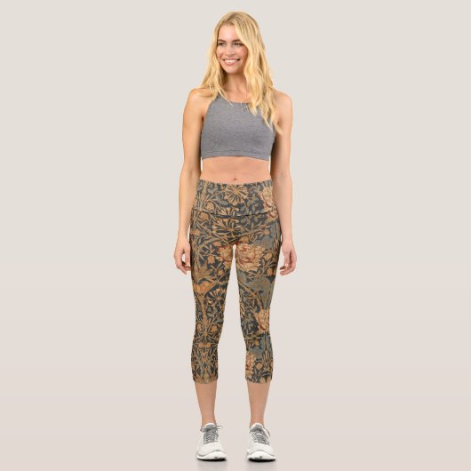 Leggings Capri William Morris Honeysuckle Rich Wallpaper (Recto)