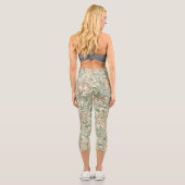 Leggings Capri William Morris Honeysuckle Vert Floral (Verso)