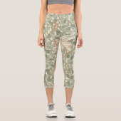 Leggings Capri William Morris Honeysuckle Vert Floral (Recto)