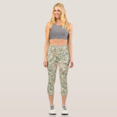 Leggings Capri William Morris Honeysuckle Vert Floral (Recto)