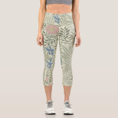 Leggings Capri William Morris Larkspur Fond d'écran floral (Recto)