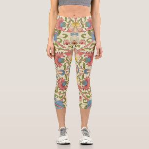 Leggings Capri William Morris Loddon Blossom Motifs Floraux