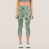 Leggings Capri william morris marigold fleurs vertes (Recto)