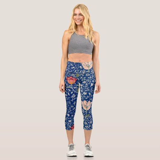 Leggings Capri William Morris Medway Floral bleu (Recto)
