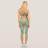 Leggings Capri William Morris Myrtle Fleur Floral Botanique (Verso)