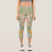Leggings Capri William Morris Myrtle Fleur Floral Botanique (Recto)