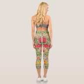 Leggings Capri William Morris Rose Floral Chintz rose (Verso)