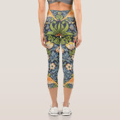 Leggings Capri William Morris Strawberry Thief Motif floral (Verso)