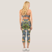 Leggings Capri William Morris Strawberry Thief Motif floral (Verso)