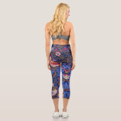Leggings Capri William Morris Strawberry Thief Motif floral (Verso)