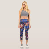 Leggings Capri William Morris Strawberry Thief Motif floral (Recto)