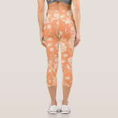 Leggings Capri William Morris Wild Tulip célèbre motif (Verso)