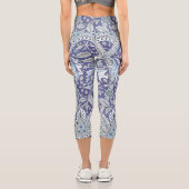 Leggings Capri William Morris Windrush fleurs bleues (Verso)