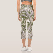 Leggings Capri : William Morris Windrush Motif Vert : Vintage (Verso)
