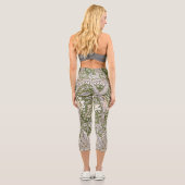Leggings Capri : William Morris Windrush Motif Vert : Vintage (Verso)