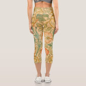 Leggings Capri William Morris's Pink et Rose célèbre motif (Verso)