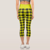 Leggings Capri Yellow Buffalo Plaid (Verso)