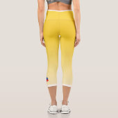 Leggings Capri Yellow Color Gradient with Philippines Flag (Verso)