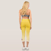 Leggings Capri Yellow Color Gradient with Philippines Flag (Verso)