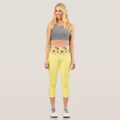 Leggings Capri Yellow Sunflower (Recto)