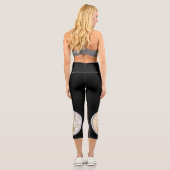 Leggings Capri Yin Yang argent et or (Verso)