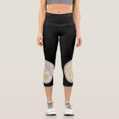 Leggings Capri Yin Yang argent et or (Recto)