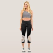 Leggings Capri Yin Yang argent et or (Recto)