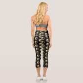 Leggings Capri Yin Yang or sur noir (Verso)