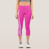 Leggings Capri Yoga Capris rose Haut-ceinture, XS (0-2) (Recto)