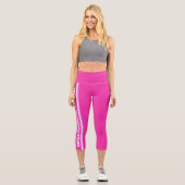 Leggings Capri Yoga Capris rose Haut-ceinture, XS (0-2) (Recto)