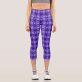 LEGGINGS CAPRI YOGA GÉOMÉTRIQUE PURPLE (Recto)