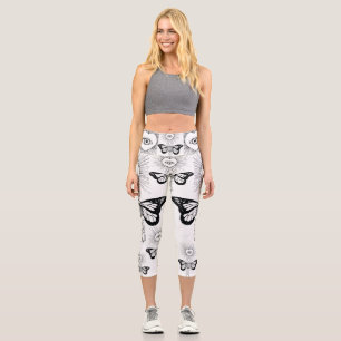 Leggings Capri Yoga Pants magiques pour les yeux de papillon de s