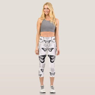 Leggings Capri Yoga Pants magiques pour les yeux de papillon de s