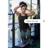 Leggings Capri Yoga Pilates Exercice Stylish Amusement Pantalon d