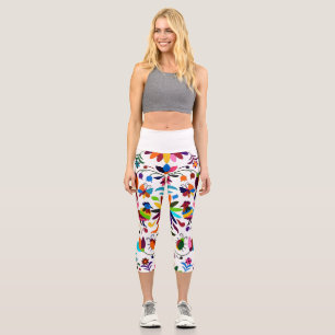 Leggings Capri Yoga Vintage Coloré Pour Les Légendes D'Été